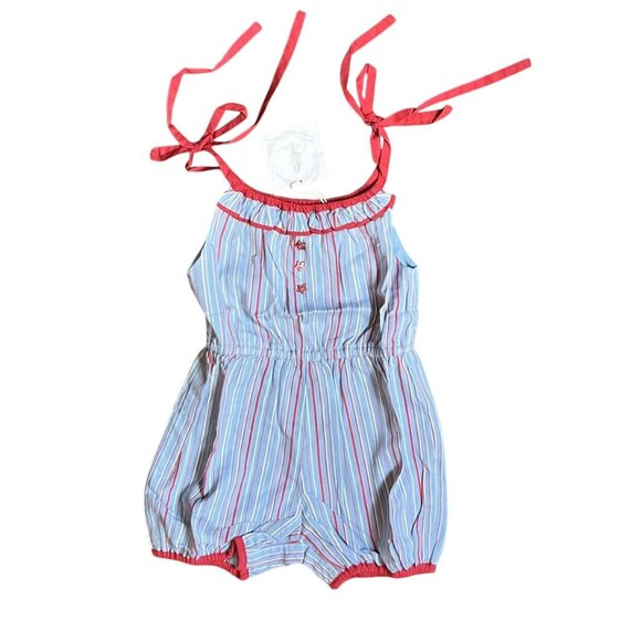 NWT Calluna Patriotic Stripe Romper 4T